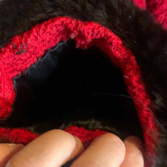 Vintage Lari Red Coat with Fur Trim Size M/L - Picture 9 of 11